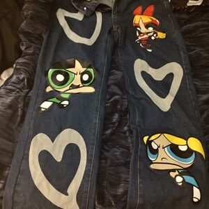 ROMWE Dark Blue Denim Jeans